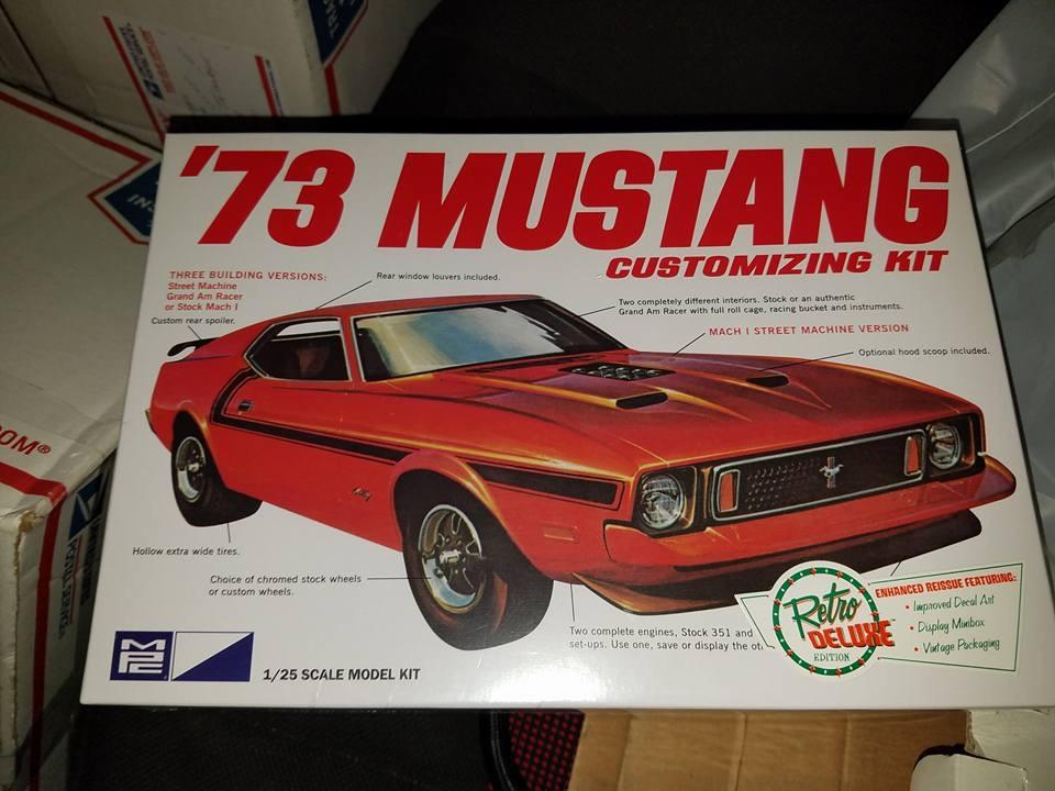 1973 FORD MUSTANG RETRO DELUXE EDITION MPC 1:25 SCALE 3n1 PLASTIC MODEL CAR KIT