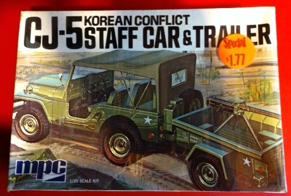 1 25 Mpc Jeep Cj 5 Wwii Korean Conflict Staff Car Trailer