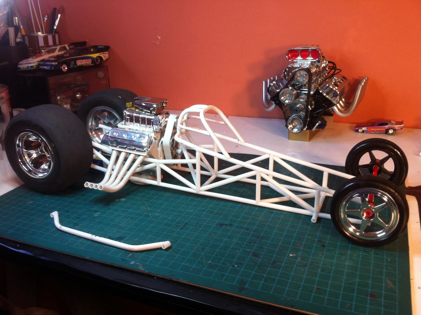 Scratch building 2 , 1/8 scale funny cars - WIP: Drag Racing Models