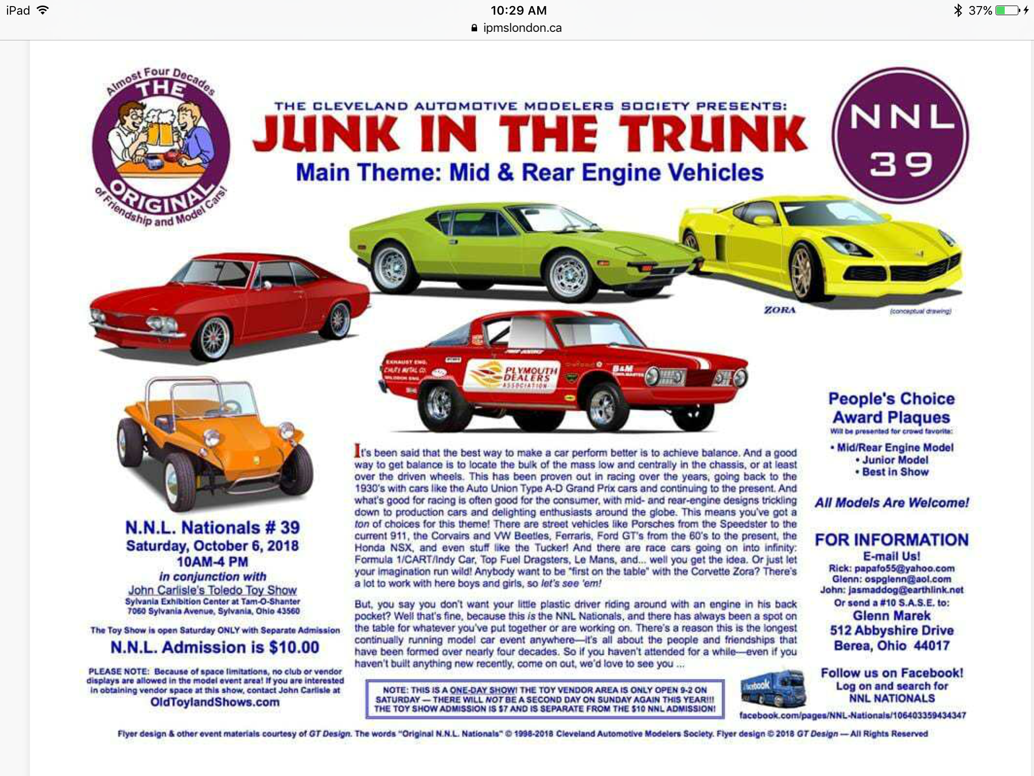 Looking for shows in Ohio Contests and Shows Model Cars Magazine Forum