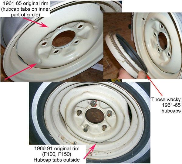 1966 ford f100 hubcaps