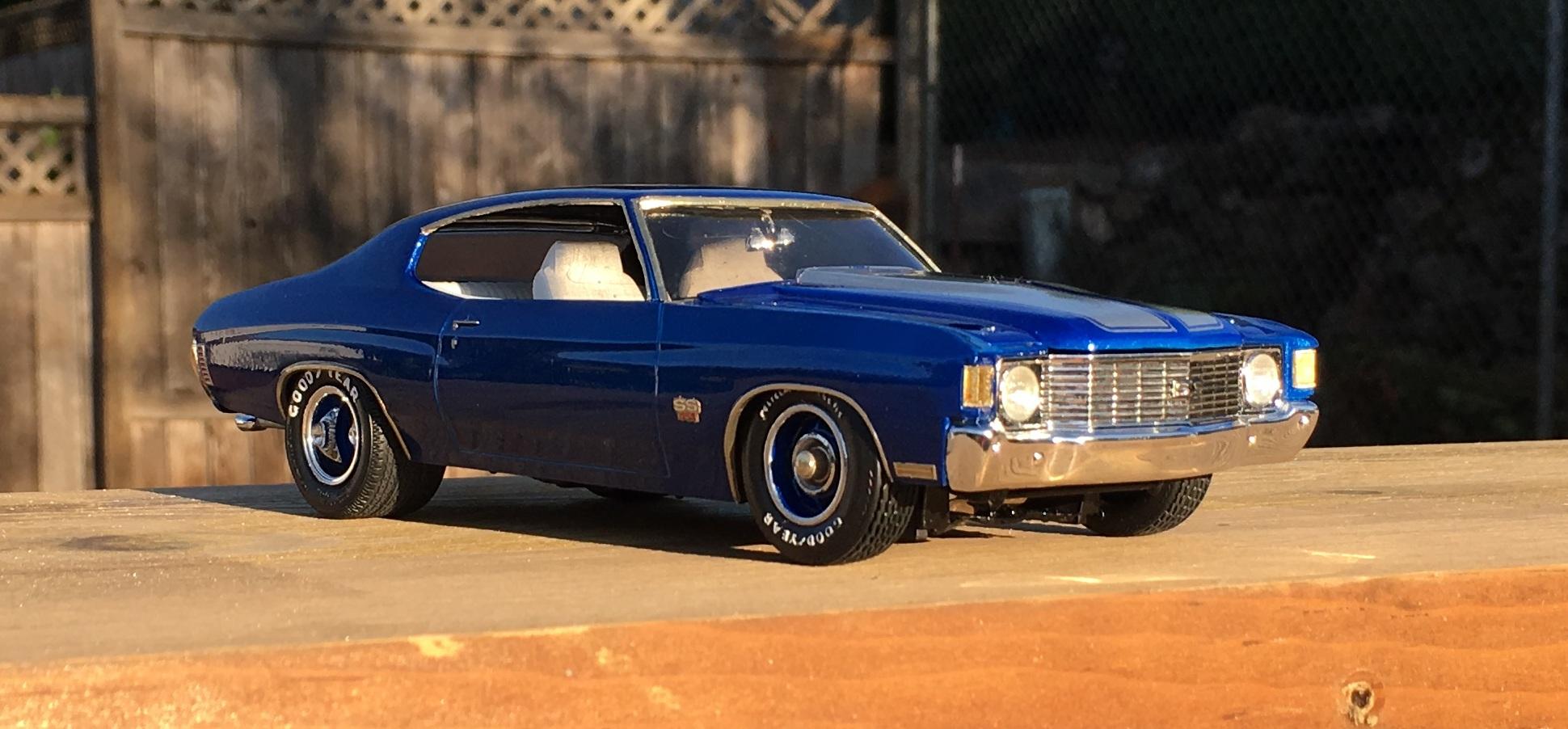 1972 Chevelle 454  Star Spangled Blue Lacquer  Model Cars Model