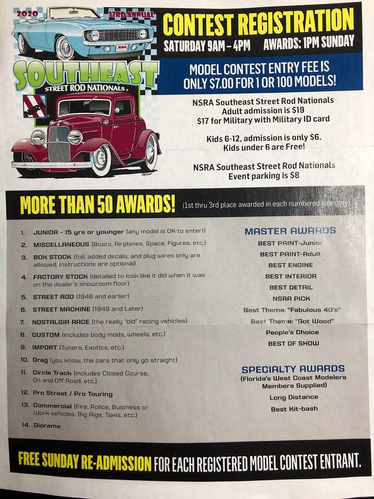 Southeast Street Rod Nationals Model Car Show Contests and Shows
