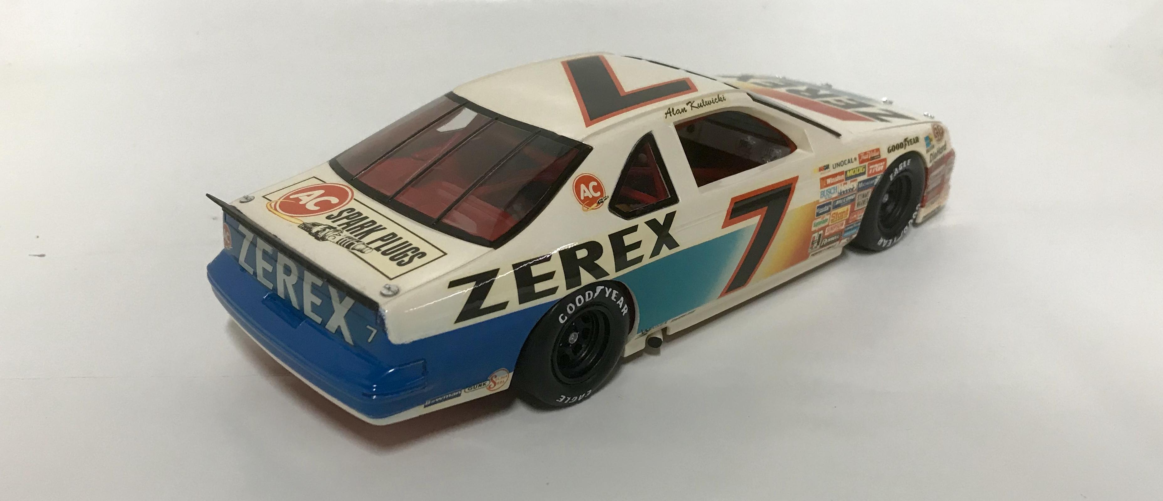 LTS #3 of 3 #7 Alan Kulwicki NASCAR Diecast Car 1990 *ZEREX* FORD THUNDERBIRD