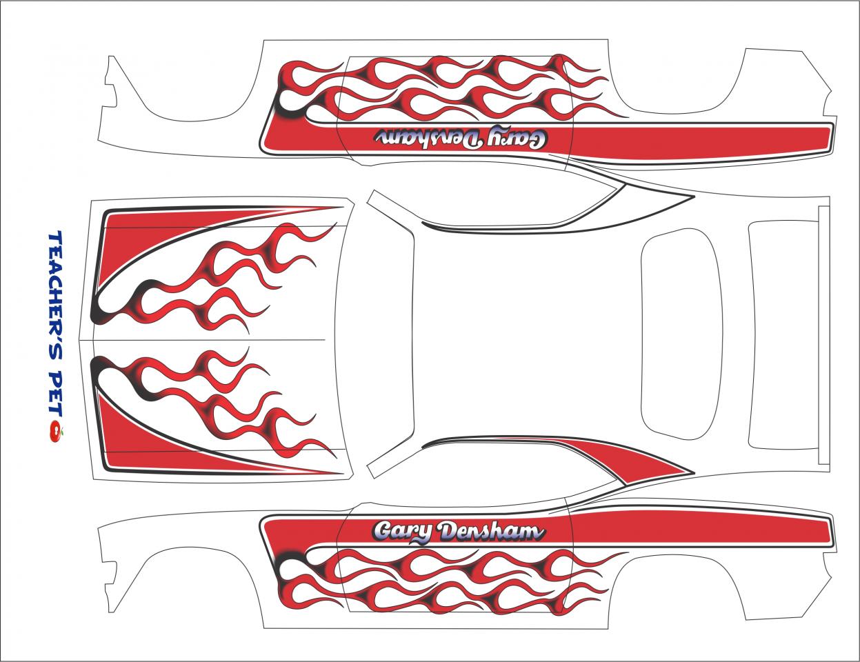 Gary Densham NEW decal - Car Aftermarket / Resin / 3D Printed - Model