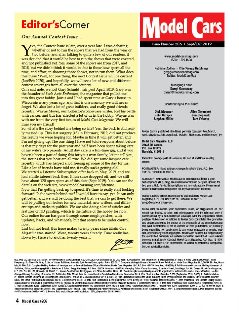 Editors Corner #206