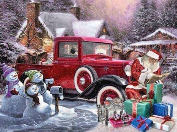 CHRISTMAS- OLD FORD TRUCK w SANTA.JPG