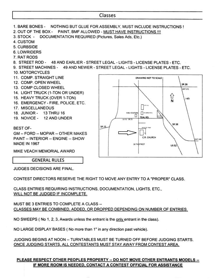 Lafayette Miniature Car Club Contest & Swap Meet! Model Club News and