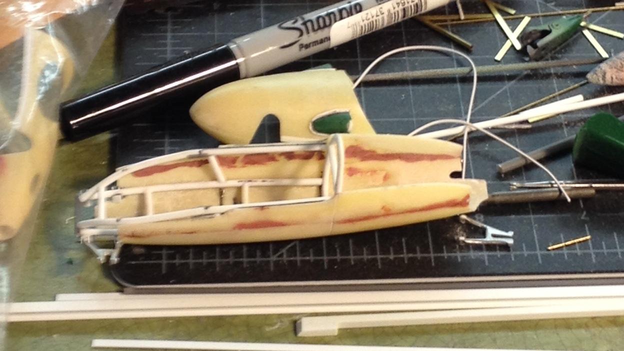 began to construct the front frame section before I started messing around with my new fangled eye phone - sorry bout that .....jpg