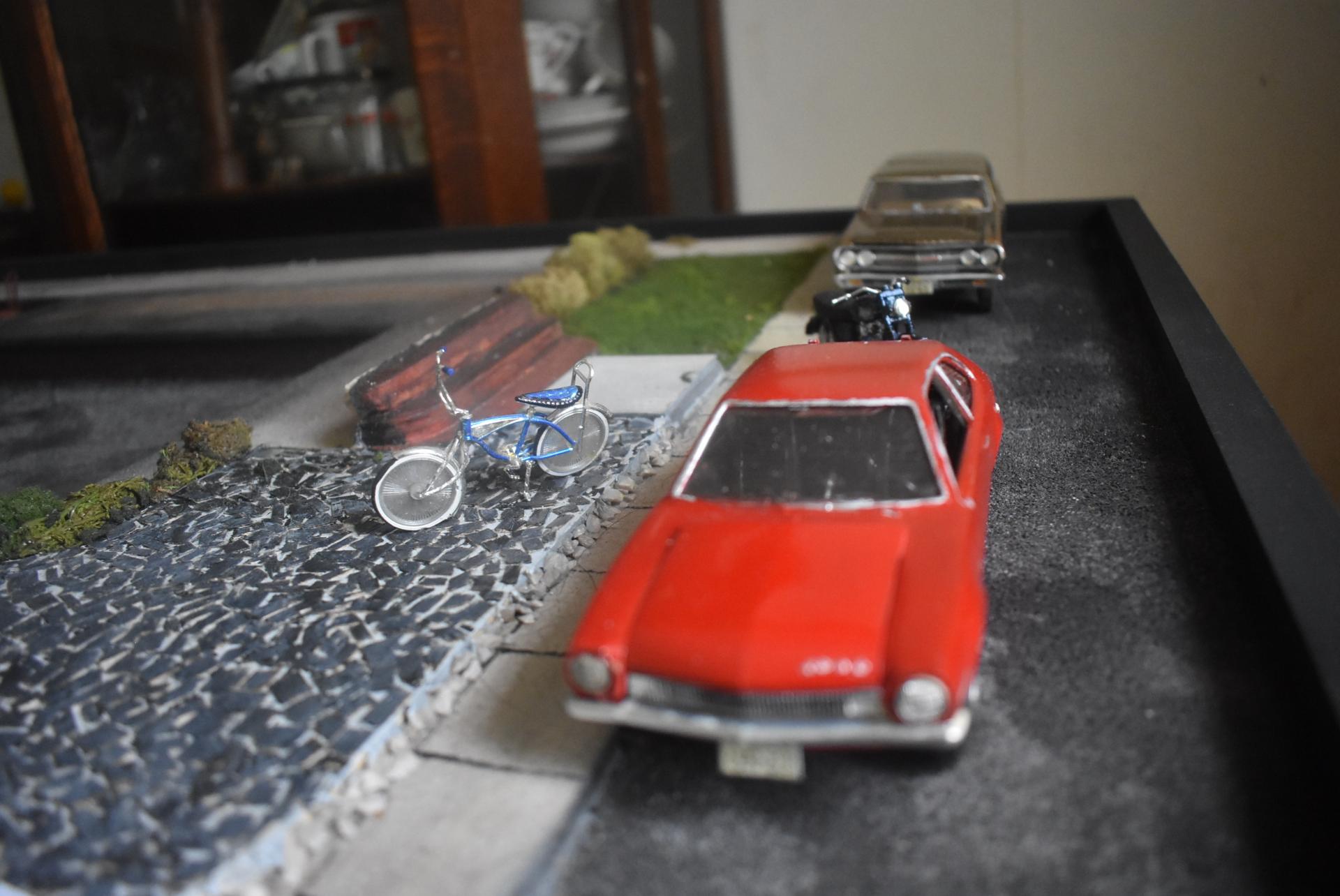 Model of Rob's Pinto out front.JPG