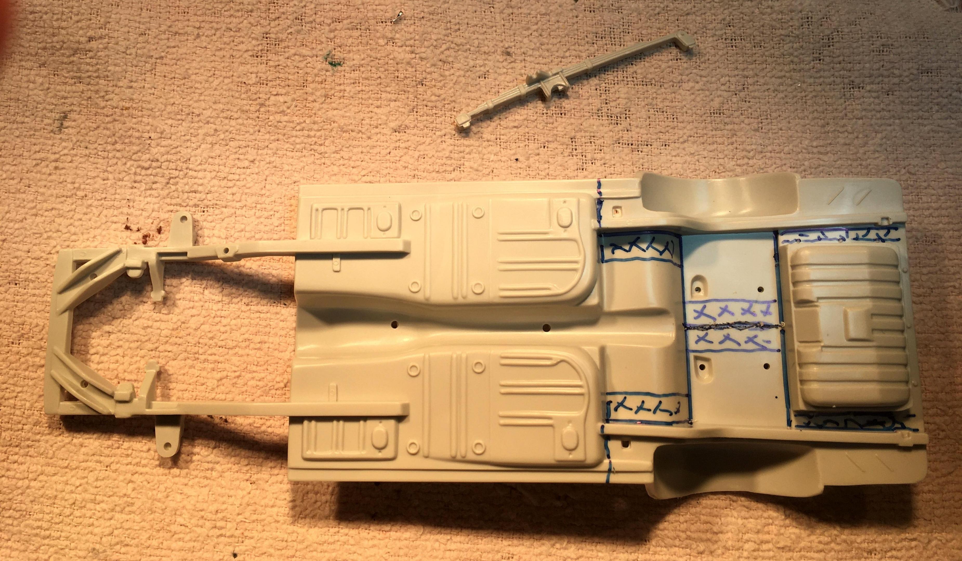 67 GT chassis before.JPG