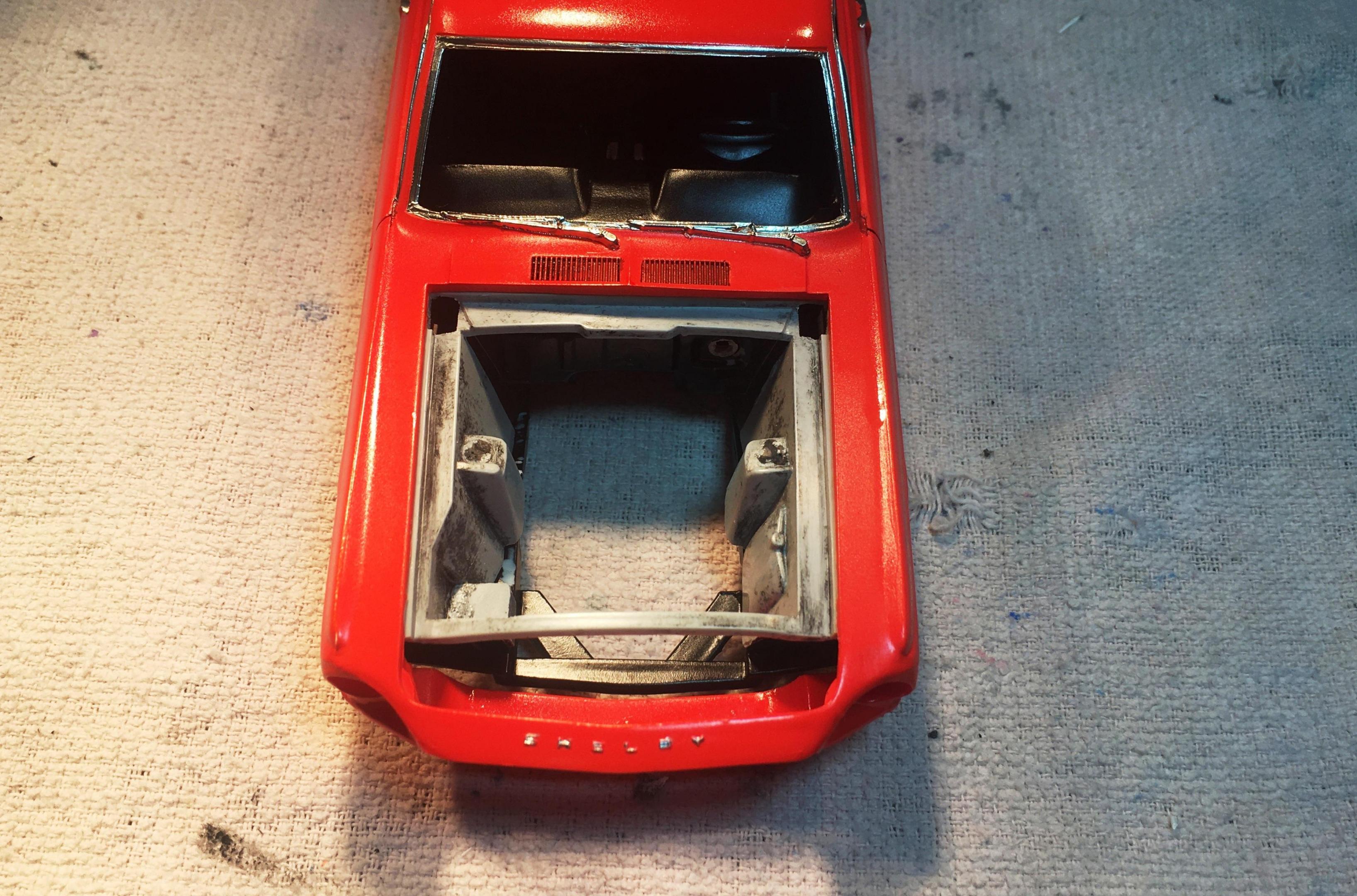 68 shelby engine bay in progress.JPG