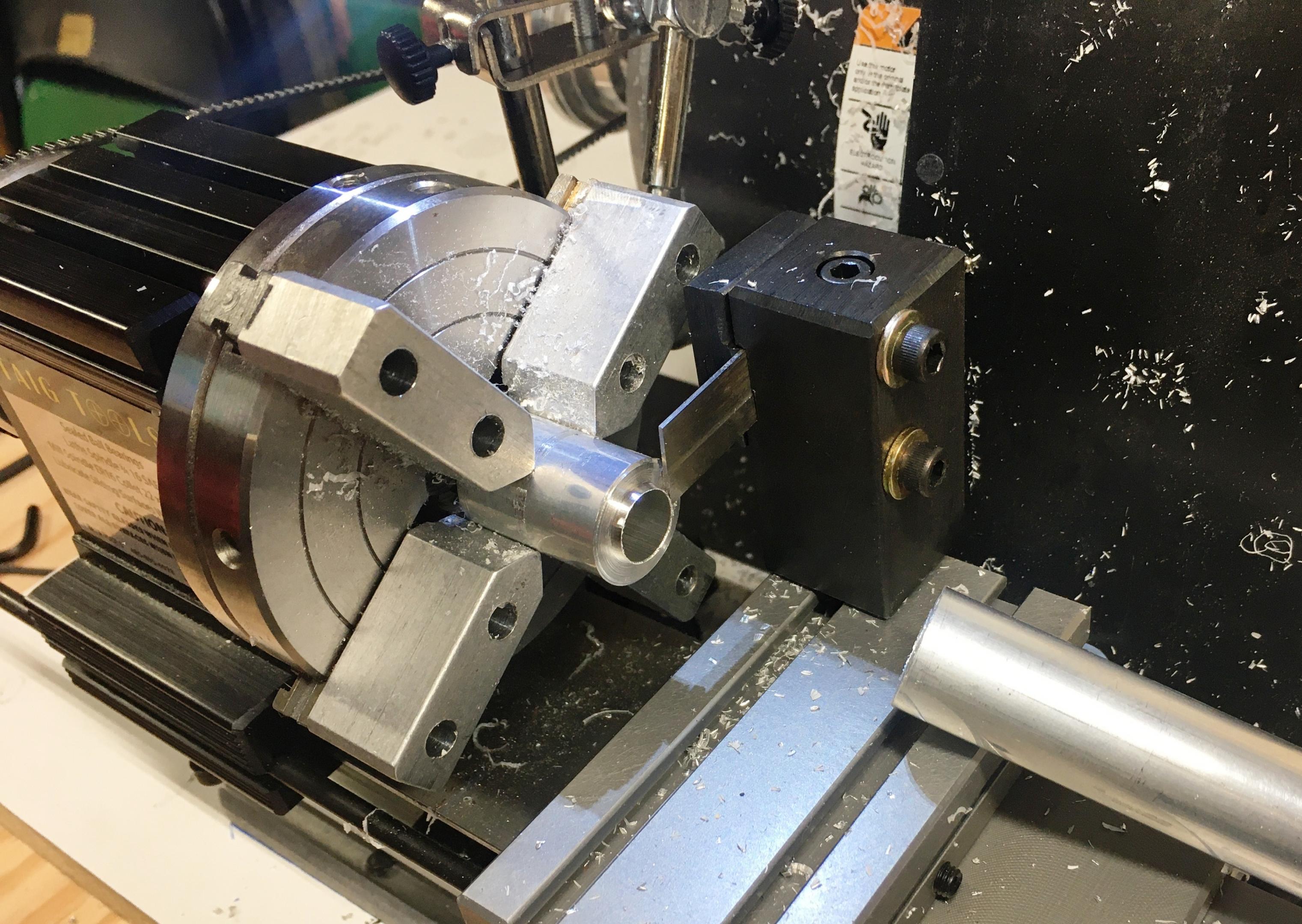 Cut 1st chunk of aluminum tubing.JPG