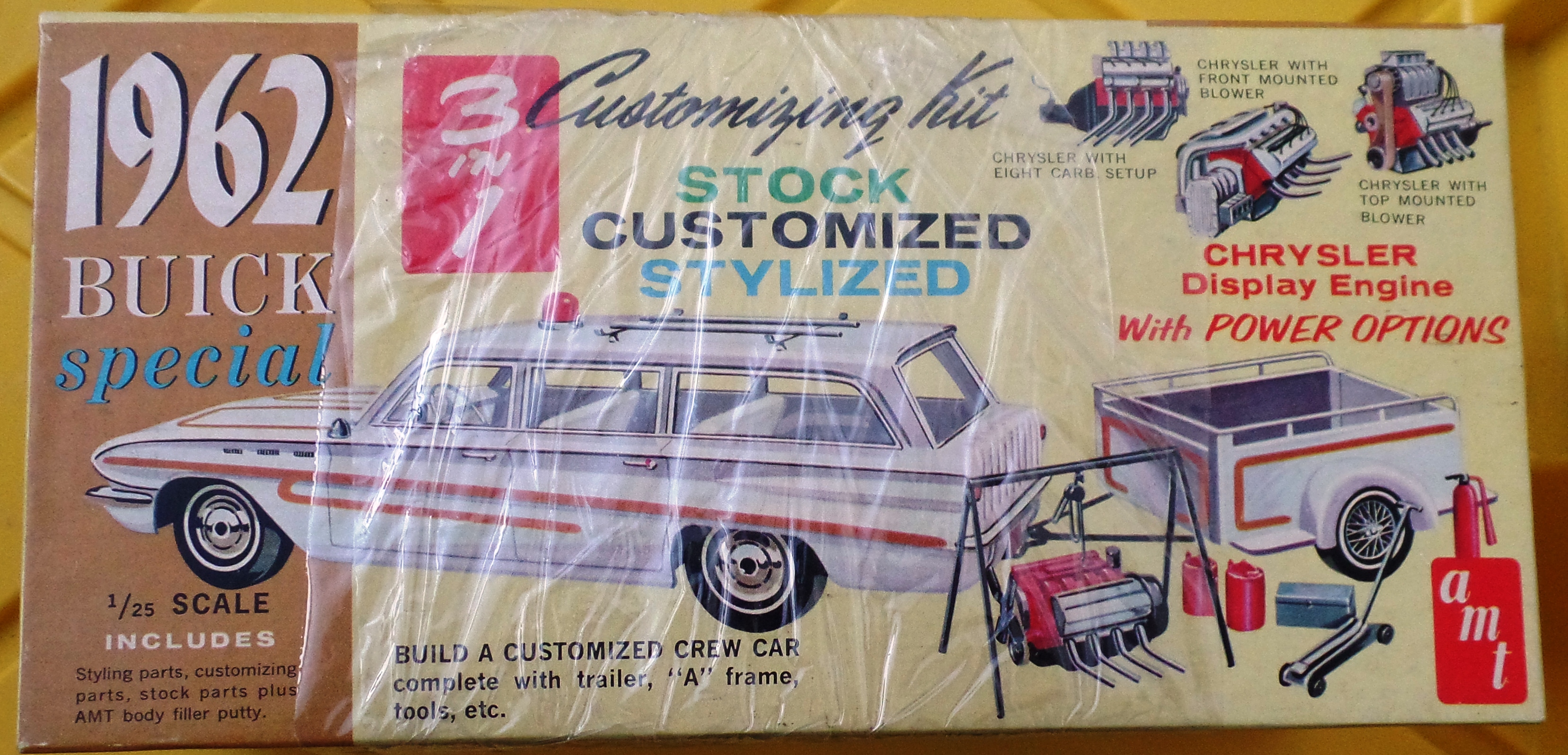1/25 AMT 1963 Chevy II Station Wagon with Trailer - Car Kit