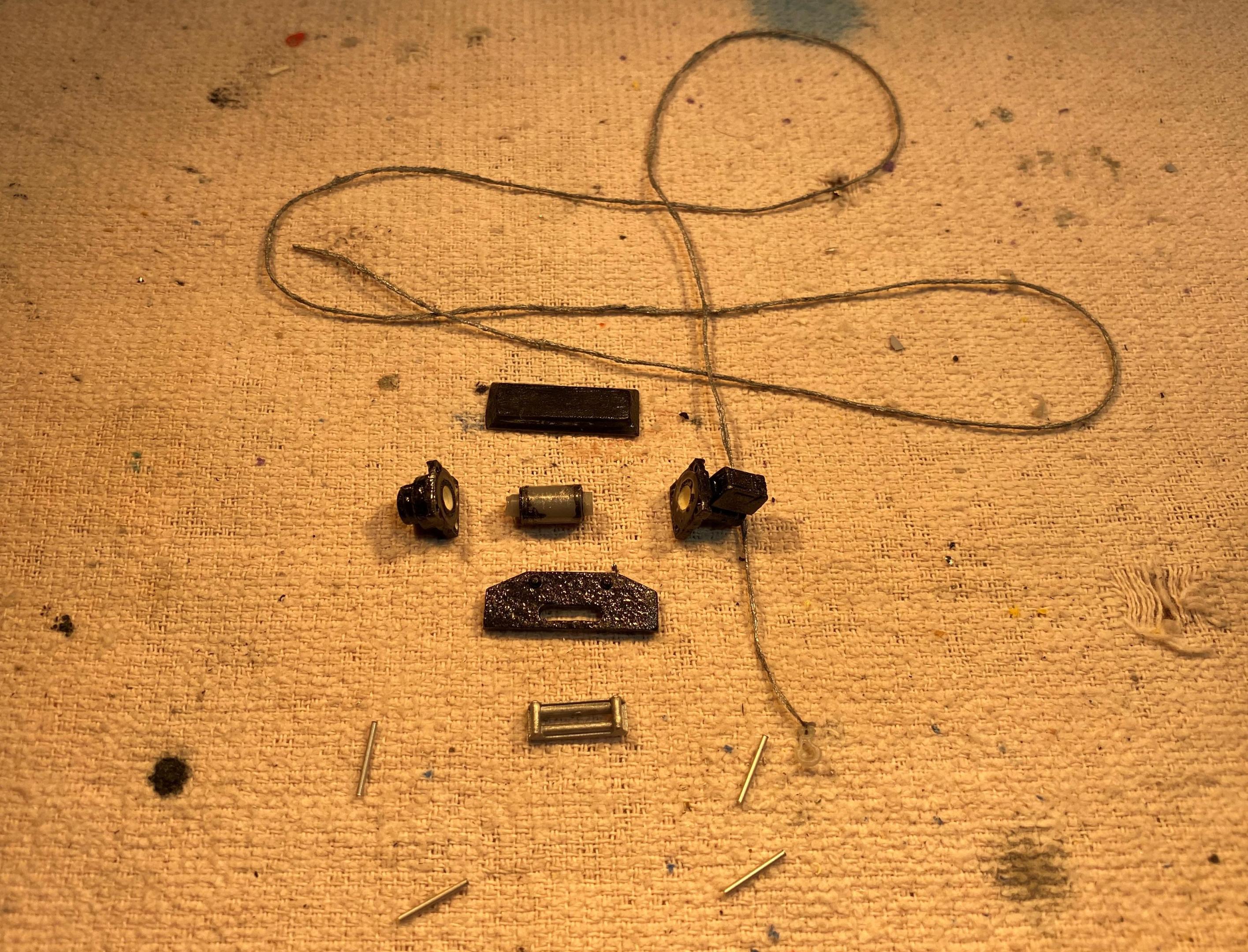 Winch painted before assembly.JPG