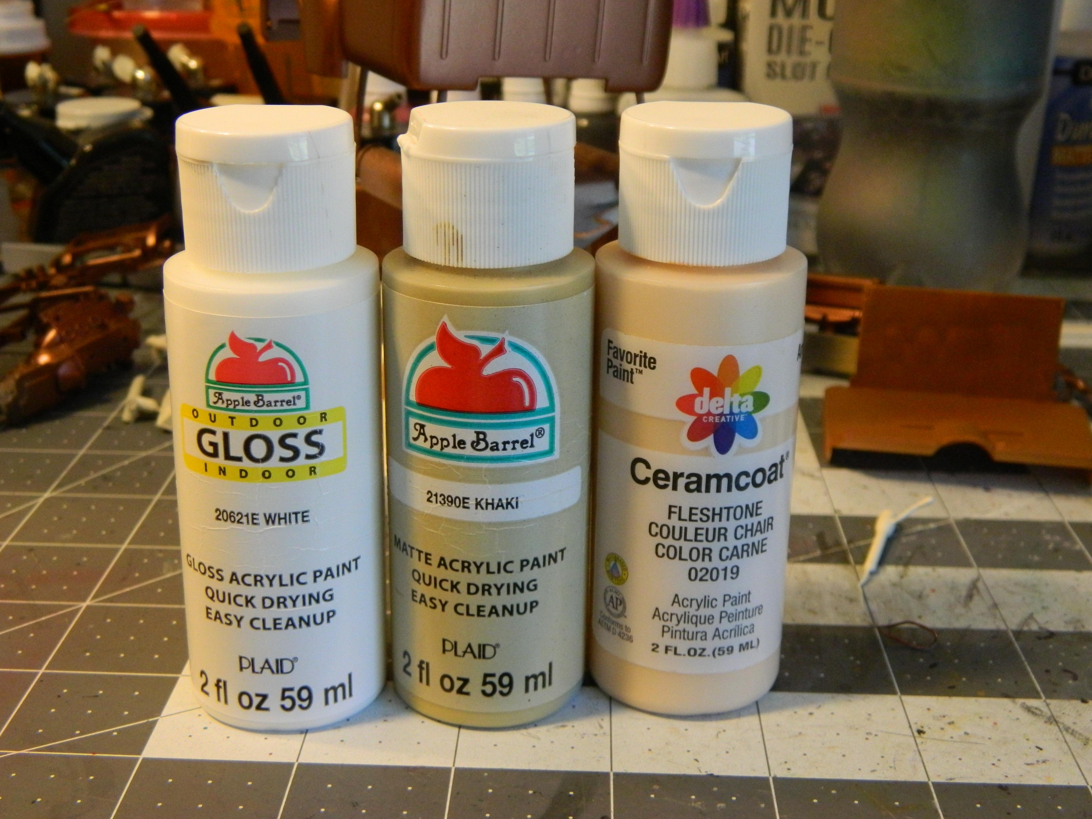 Apple Barrel Gloss Paint, White - 8 fl oz bottle