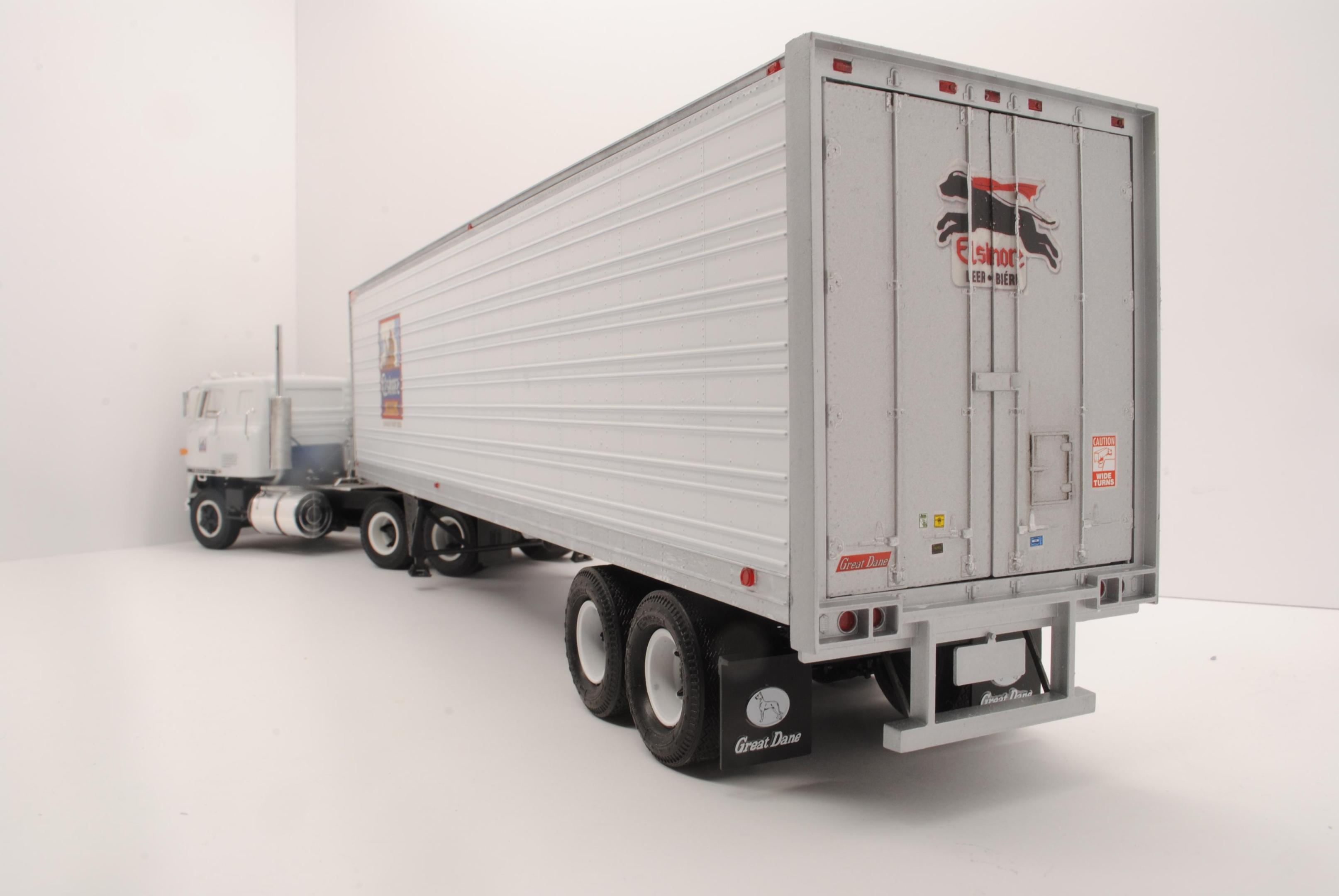 自動車 AMT ERTL Great Dane Dry Van Trailer Great Dane Dry Van Semi Truck Trailer Model Kit 1:25 Scale