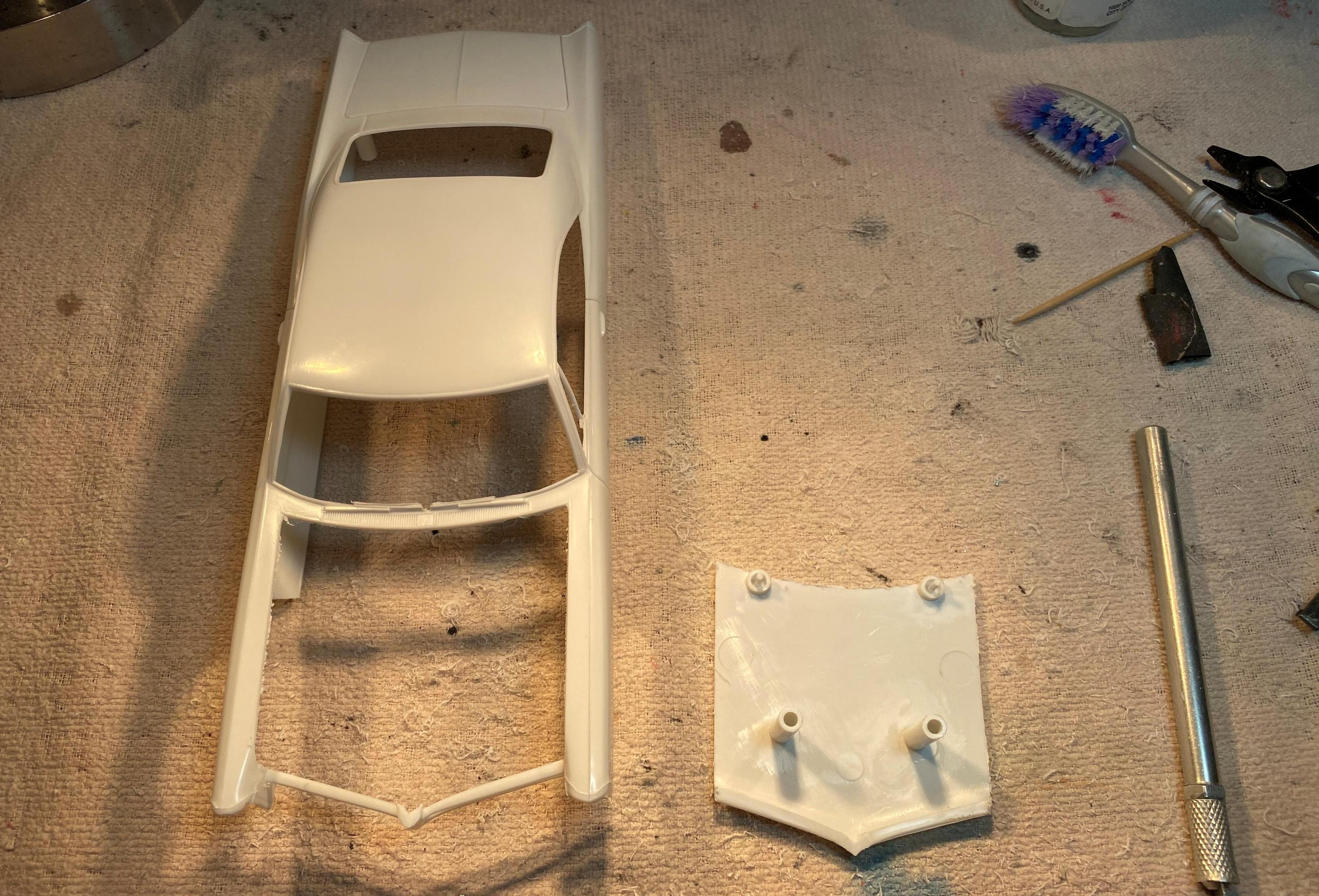 Hood removed from 66 Bonneville.JPG