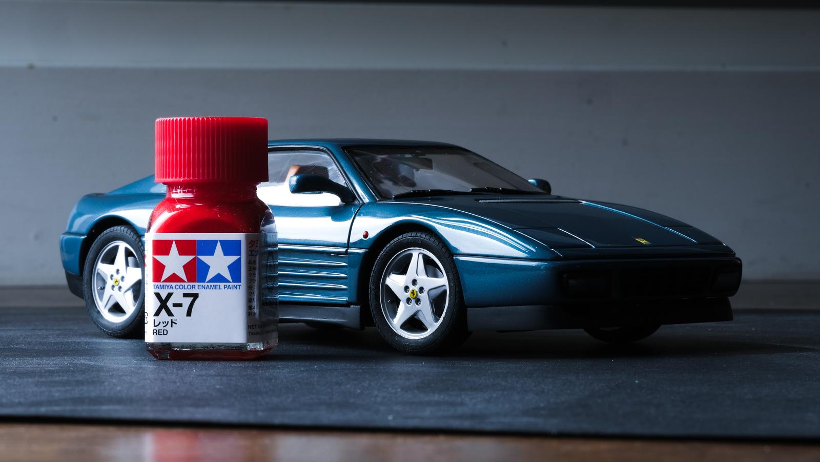 1989 Ferrari 348TB in Blu Medio (1/24 Hasegawa) - Model Cars 1989 Ferrari 348TB in Blu Medio (1/24 Hasegawa) - Model Cars