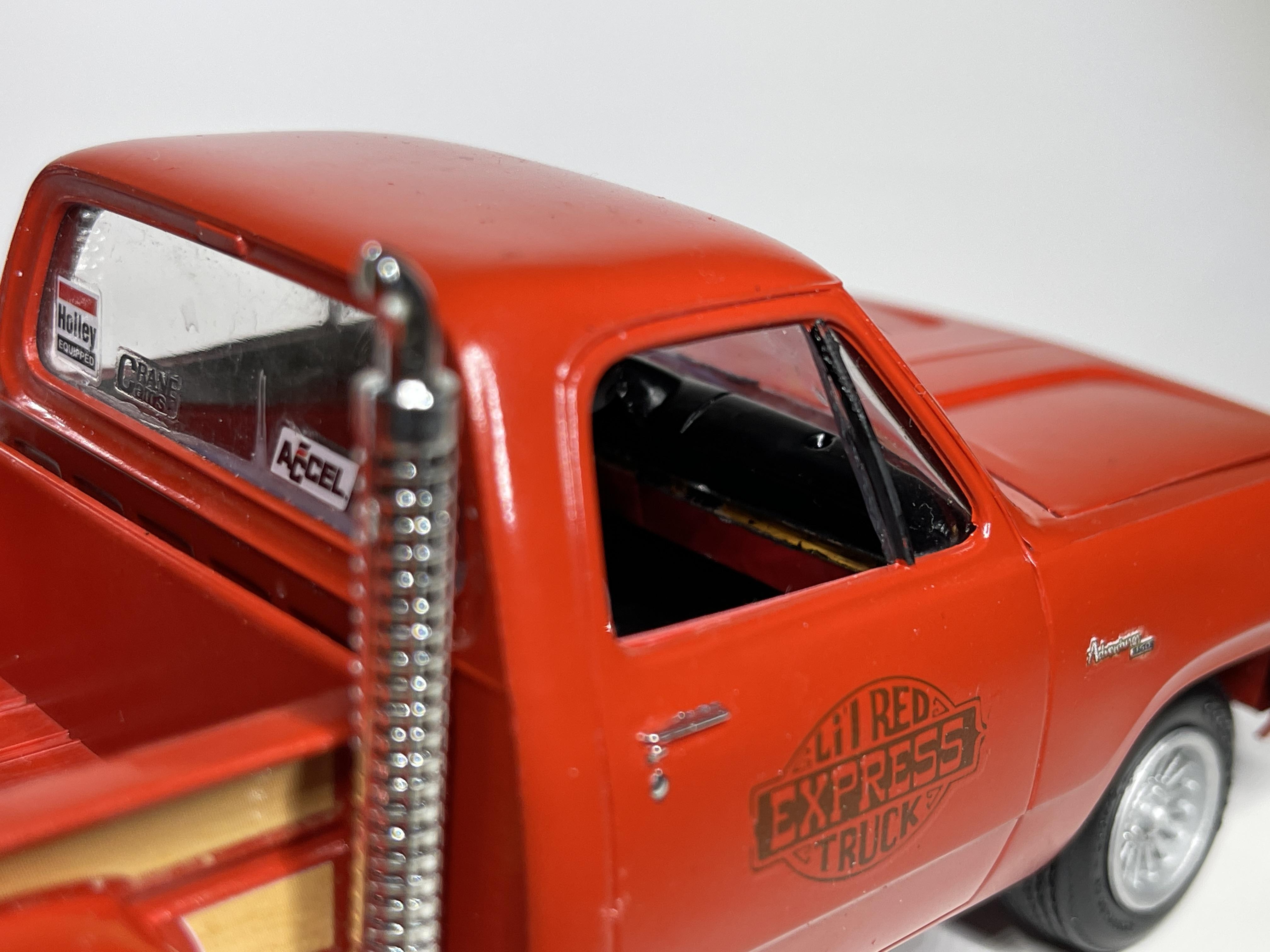 Auto Glass Specialists Guys In The Little Red Truck AMT 1978 Dodge Lil Red Truck - Model Trucks: Pickups, Vans, SUVs, Light