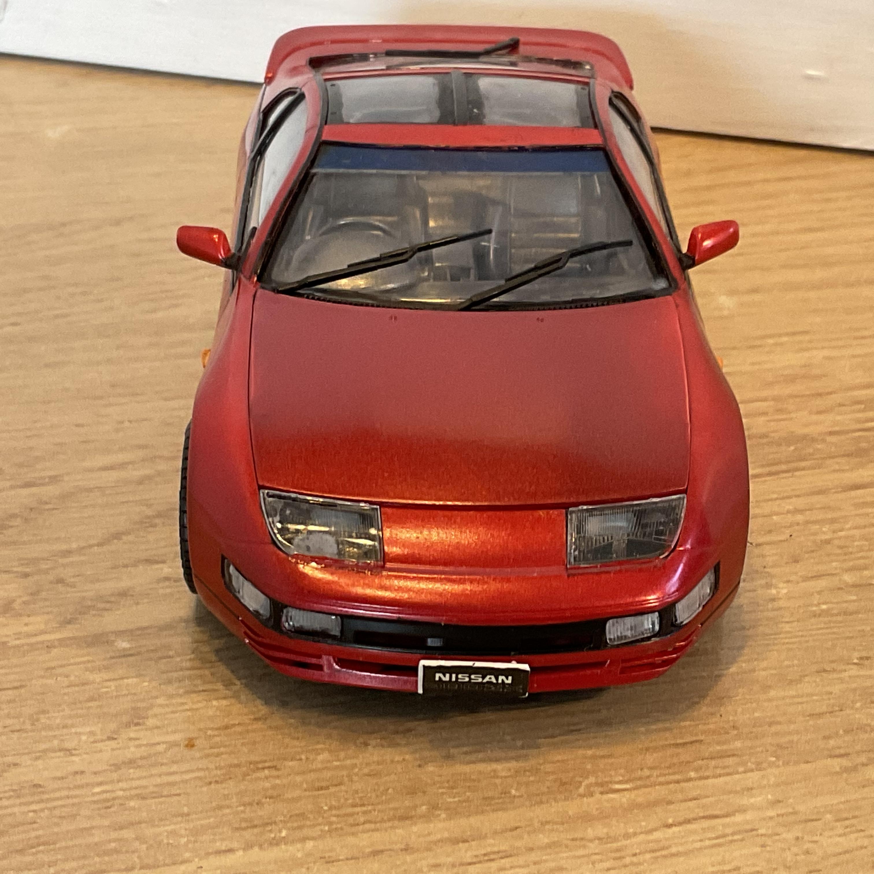 First model car: Tamiya 1:24 Nissan 300ZX. Need constructive feedback so I  can improve for the next build. See comments for my specific questions. :  r/ModelCars