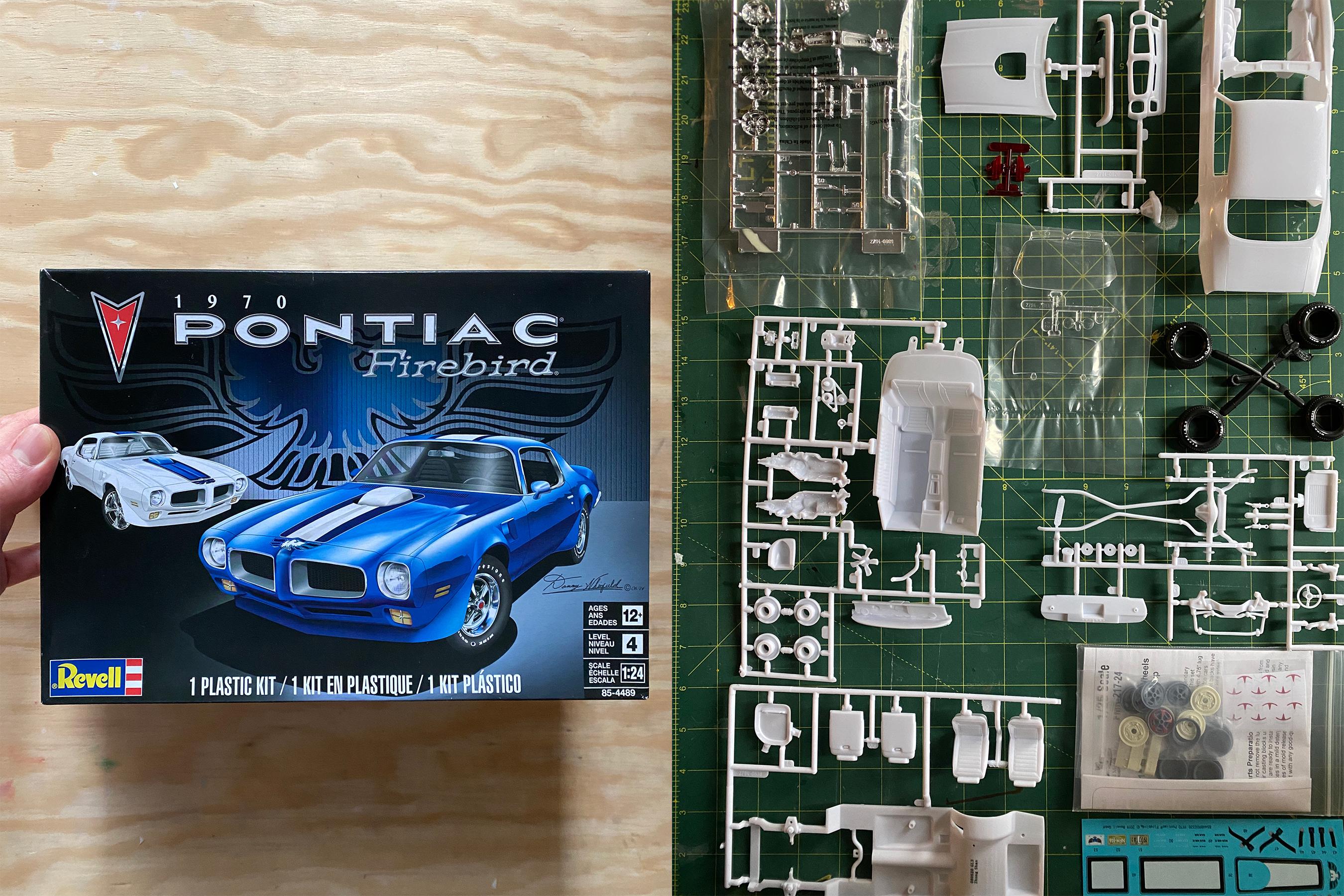 1970 Pontiac Firebird in Lucerne blue build (1/24 Monogram