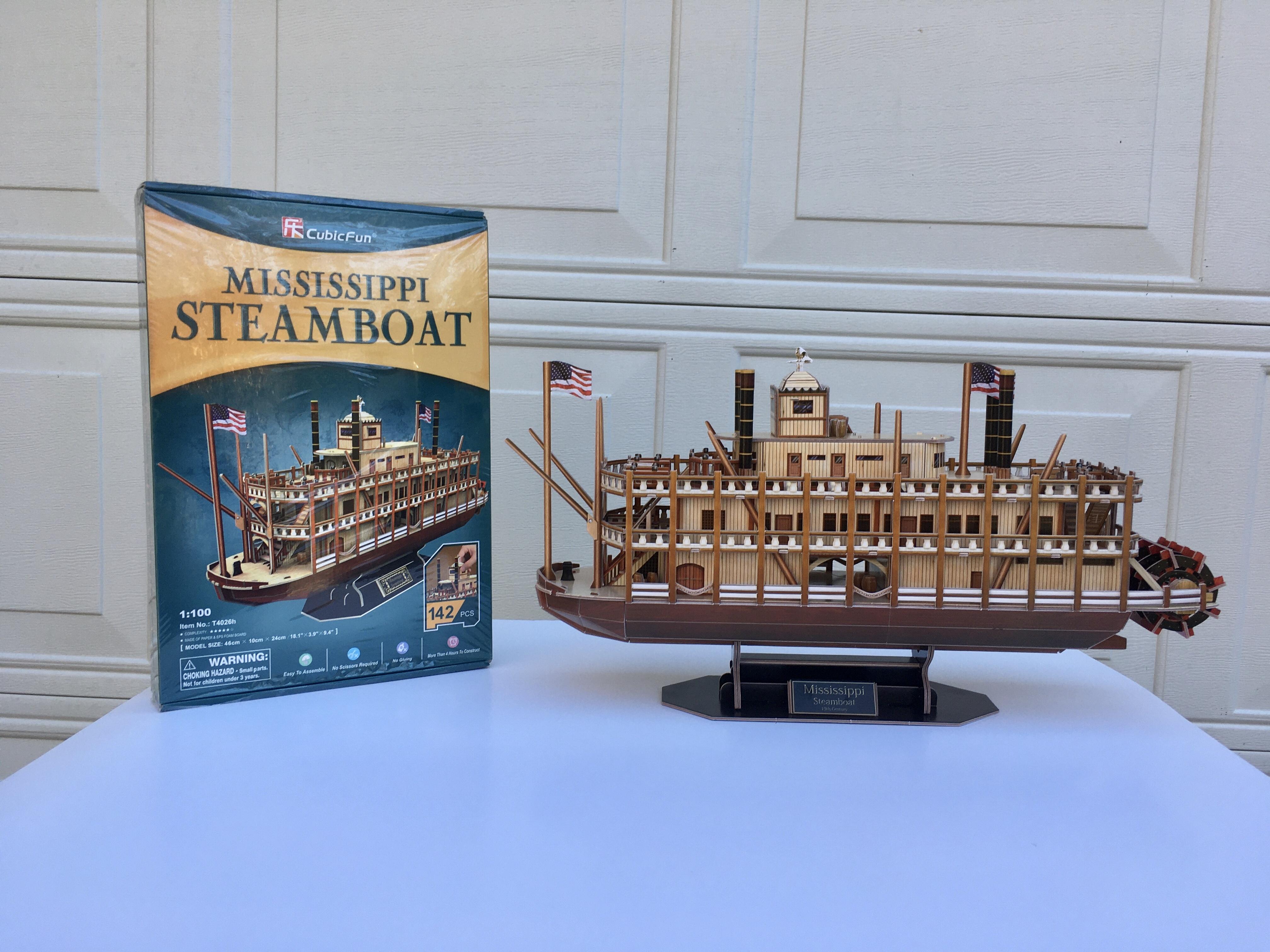 TOPD Worldwide Trading Mississippi Steamboat 3D Puzzle Ship Models Toys, , large