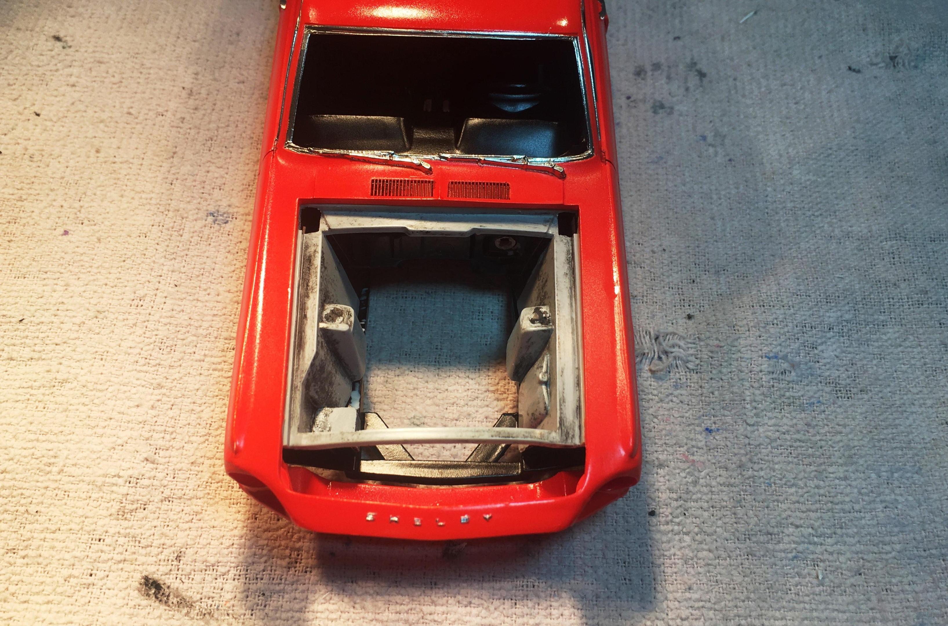 68 shelby engine bay in progress.JPG